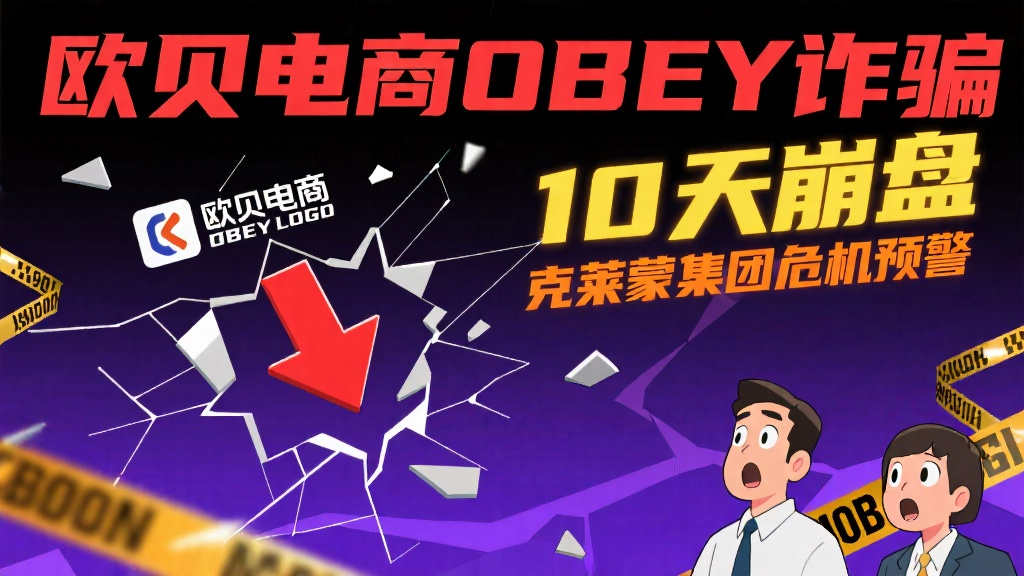 欧贝电商OBEY诈骗，才开10天就崩盘，克莱蒙集团也马上崩盘