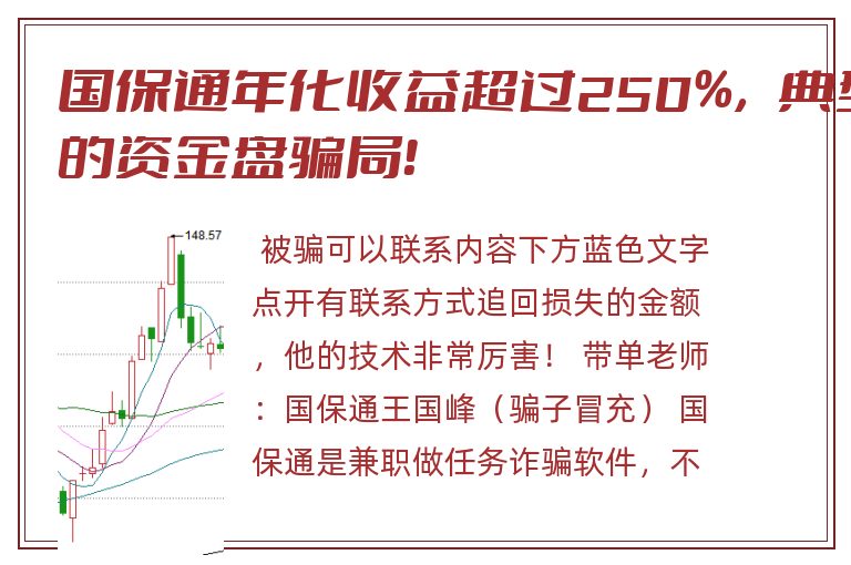 国保通年化收益超过250%，典型的资金盘骗局！