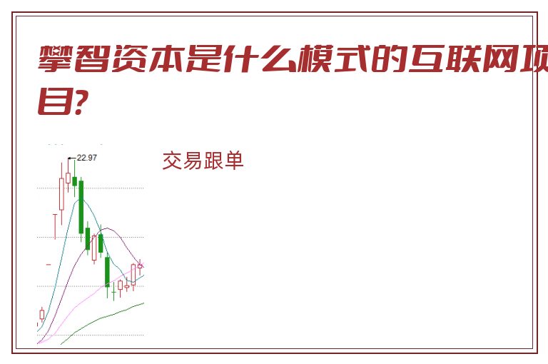 攀智资本是什么模式的互联网项目？