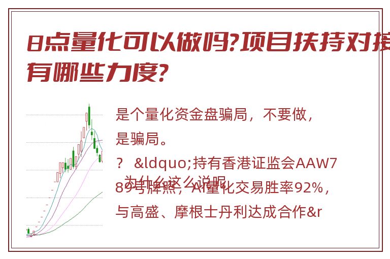 8点量化可以做吗？项目扶持对接有哪些力度？
